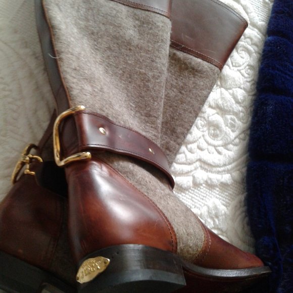 Designer Hand made boots Couture from Spain's size 8  unique natural material - Picture 2 of 6